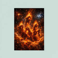 The Pillars of Creation reimagined as cathedral fire poster 8