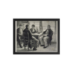 The Pilots by Gari Melchers framed print on a plain backdrop in size 12"x16".