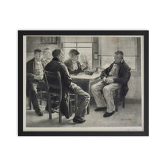 The Pilots by Gari Melchers framed print on a plain backdrop in size 16"x20".