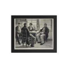 The Pilots by Gari Melchers framed print on a plain backdrop in size 8"x10".