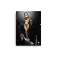 The Pole Star by Luis Ricardo Falero canvas print on a plain backdrop in size 12"x16".