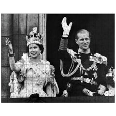 The Queen and Prince Philip at the Balcony of Buckingham Palace jigsaw puzzle