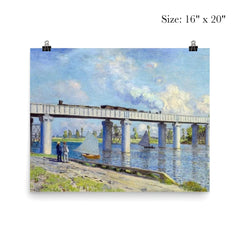The Railway Bridge at Argenteuil by Claude Monet, 1873 poster 2