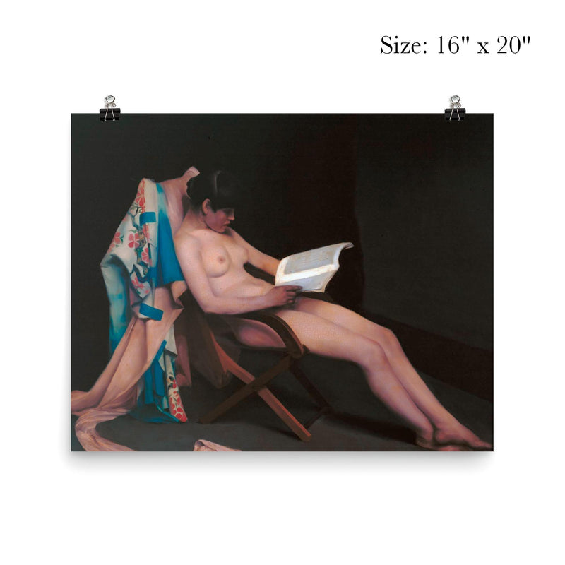 The Reading Girl by Theodore Roussel poster 2