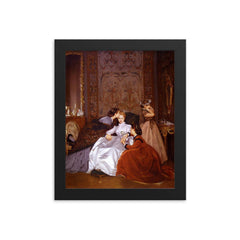 The Reluctant Bride by Auguste Toulmouche framed print on a plain backdrop in size 8"x10".