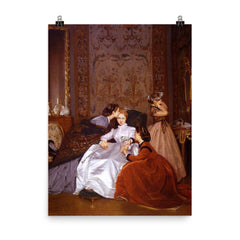 The Reluctant Bride by Auguste Toulmouche poster on a plain backdrop in size 8"x10".