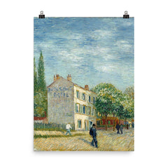 The Restaurant Rispal in Asnieres by Vincent van Gogh, 1887 poster on a plain backdrop in size 8"x10".