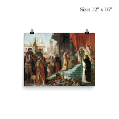 The Return of Christopher Columbus Before King Ferdinand and Queen Isabella by Eugène Delacroix, 1839 poster 3