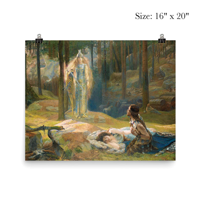 The Revelation - Brunnhilde Discovering Sieglinde and Siegmund by Gaston Bussiere poster 2