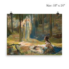 The Revelation - Brunnhilde Discovering Sieglinde and Siegmund by Gaston Bussiere poster 5