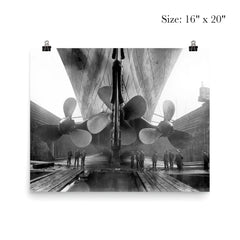 The RMS Titanic in dry dock at the Harland and Wolff shipyard in Belfast, Ireland, 1910 poster 2