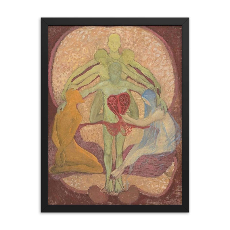 The Rose by Hilma Af Klint, 1907 framed print on a plain backdrop in size 18