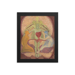 The Rose by Hilma Af Klint, 1907 framed print on a plain backdrop in size 8"x10".