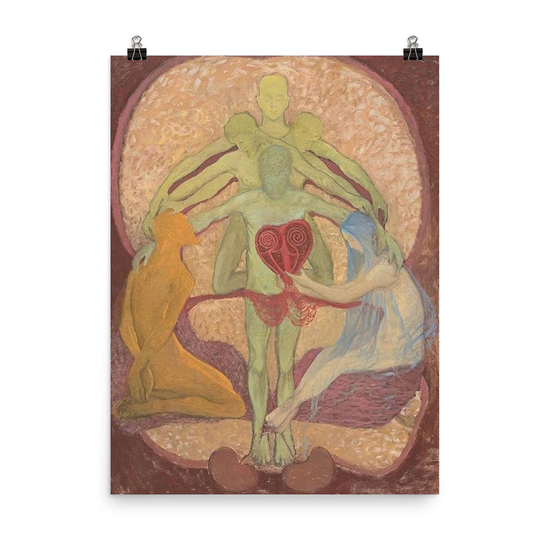 The Rose by Hilma Af Klint, 1907 poster on a plain backdrop in size 8