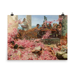 The Roses of Heliogabalus by Lawrence Alma-Tadema, 1888 poster on a plain backdrop in size 8"x10".