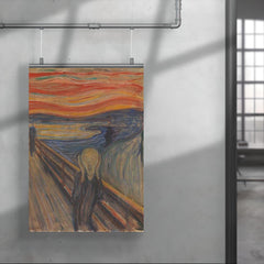 The Scream by Edvard Munch poster mockup 4