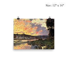 The Seine at Bougival in the Evening by Claude Monet, 1869 poster 3