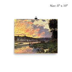 The Seine at Bougival in the Evening by Claude Monet, 1869 poster 4