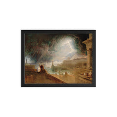 The Seventh Plague of Egypt by John Martin, 1823 framed print on a plain backdrop in size 12"x16".