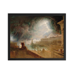 The Seventh Plague of Egypt by John Martin, 1823 framed print on a plain backdrop in size 16"x20".