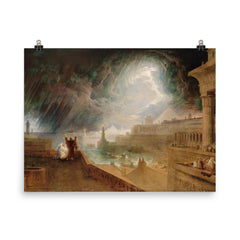 The Seventh Plague of Egypt by John Martin, 1823 poster on a plain backdrop in size 8"x10".