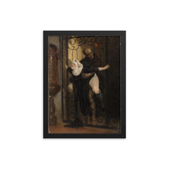 The Sin by Heinrich Lossow, 1880 framed print on a plain backdrop in size 12"x16".
