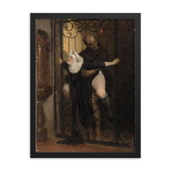 The Sin by Heinrich Lossow, 1880 framed print on a plain backdrop in size 18"x24".