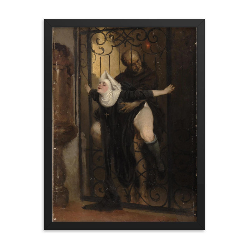 The Sin by Heinrich Lossow, 1880 framed print on a plain backdrop in size 18