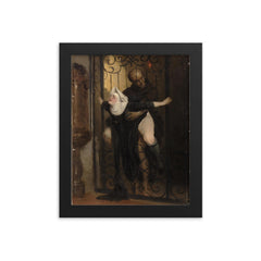 The Sin by Heinrich Lossow, 1880 framed print on a plain backdrop in size 8"x10".