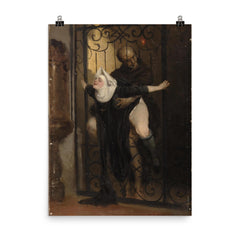 The Sin by Heinrich Lossow, 1880 poster on a plain backdrop in size 8"x10".