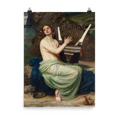The Siren by Edward John Poynter poster on a plain backdrop in size 8"x10".