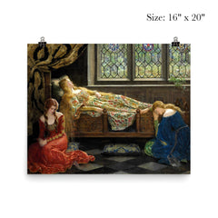 The Sleeping Beauty by John Collier, 1921 poster 2