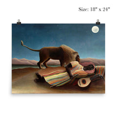 The Sleeping Gypsy by Henri Rousseau, 1897 poster 5