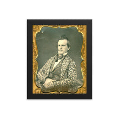 The Smoking Jacket, 1850s framed print on a plain backdrop in size 8"x10".