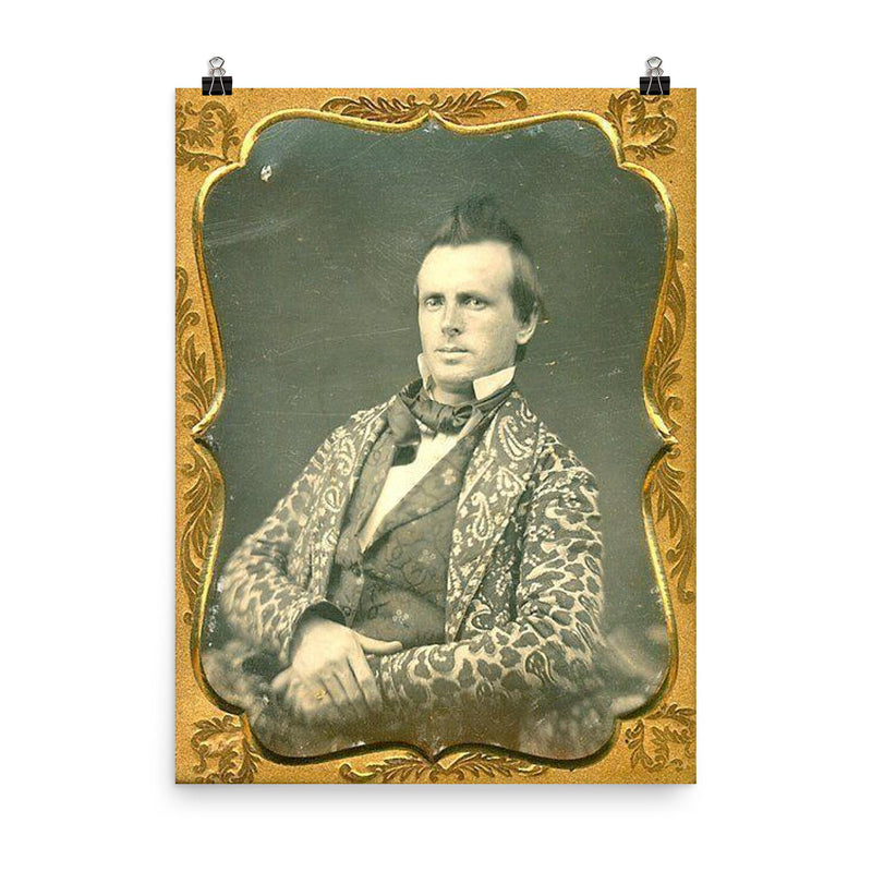 The Smoking Jacket, 1850s poster on a plain backdrop in size 8