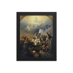 The Sortie of Messologhi by Theodoros Vryzakis, 1853 framed print on a plain backdrop in size 8"x10".