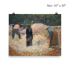 The Stone Breakers Le Raincy by Georges Seurat poster 2