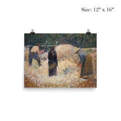 The Stone Breakers Le Raincy by Georges Seurat poster 3