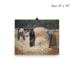The Stone Breakers Le Raincy by Georges Seurat poster 4
