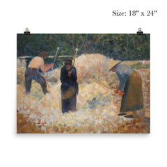 The Stone Breakers Le Raincy by Georges Seurat poster 5