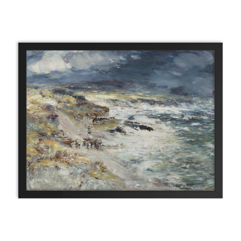 The Storm by William McTaggart, 1890 framed print on a plain backdrop in size 18
