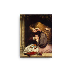 The Thorn by Charles West Cope, 1866 canvas print on a plain backdrop in size 12"x16".