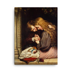The Thorn by Charles West Cope, 1866 canvas print on a plain backdrop in size 18"x24".