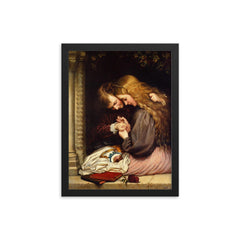 The Thorn by Charles West Cope, 1866 framed print on a plain backdrop in size 12"x16".