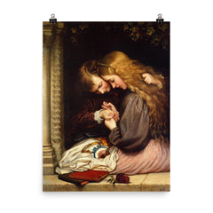 The Thorn by Charles West Cope, 1866 poster on a plain backdrop in size 8"x10".