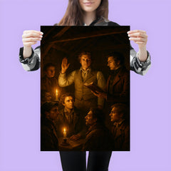The Tolpuddle Martyrs oath in candlelit barn poster 3