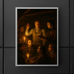 The Tolpuddle Martyrs oath in candlelit barn poster 5