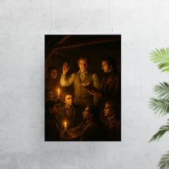 The Tolpuddle Martyrs oath in candlelit barn poster 7