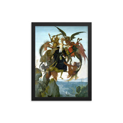 The Torment of Saint Anthony by Michelangelo framed print on a plain backdrop in size 12"x16".