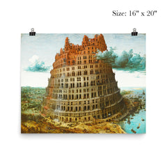 The Tower of Babel by Pieter Bruegel the Elder, 1563 poster 2